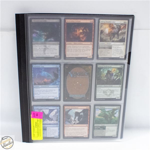 BINDER OF 53 MAGIC THE GATHERING COLLECTIBLE CARDS