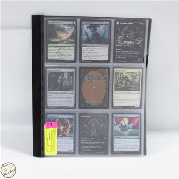 BINDER OF 53 MAGIC THE GATHERING COLLECTIBLE CARDS