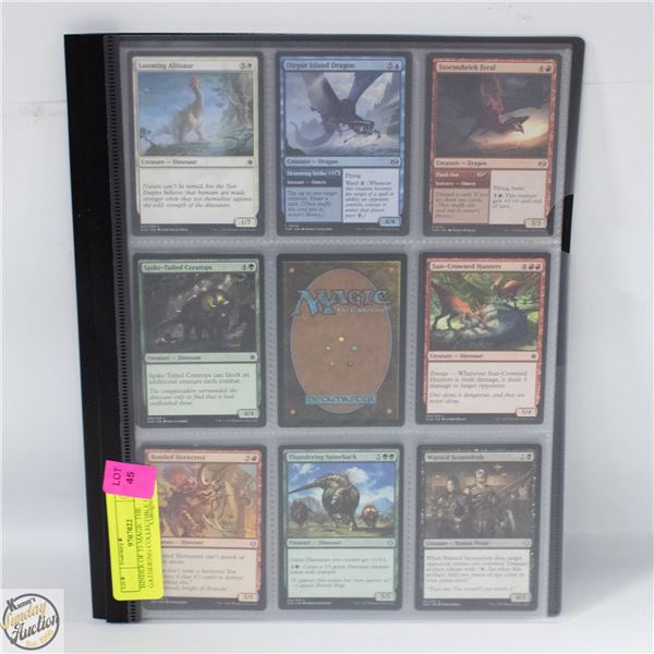 BINDER OF 53 MAGIC THE GATHERING COLLECTIBLE CARDS