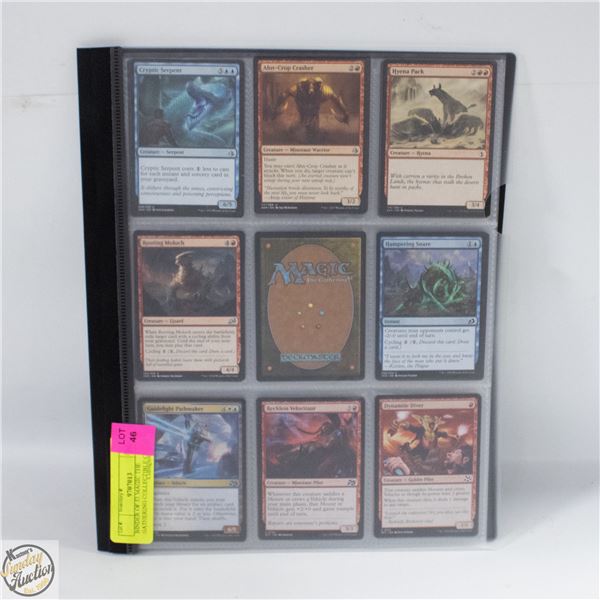 BINDER OF 53 MAGIC THE GATHERING COLLECTIBLE CARDS
