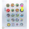 Image 1 : SHEET WITH 20 CANADA GAMES POGS SERIES 2