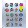 Image 1 : SHEET WITH 20 CANADA GAMES POGS SERIES 2