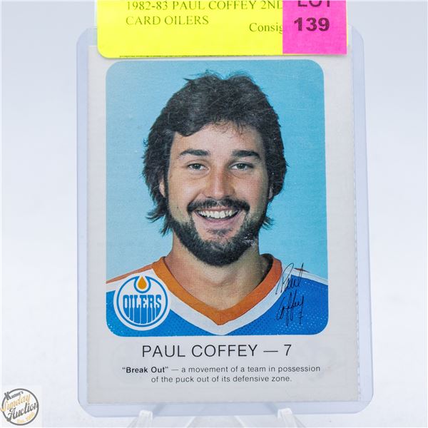 1982-83 PAUL COFFEY 2ND YEAR CARD OILERS