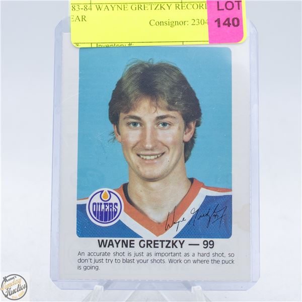 1983-84 WAYNE GRETZKY RECORD YEAR