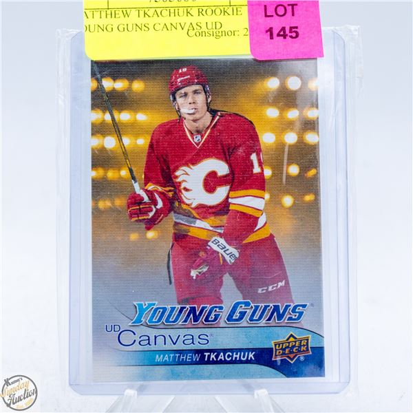 MATTHEW TKACHUK ROOKIE YOUNG GUNS CANVAS UD