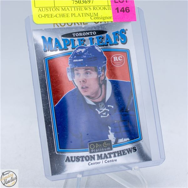 AUSTON MATTHEWS ROOKIE O-PEE-CHEE PLATINUM