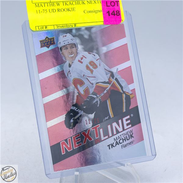MATTHEW TKACHUK NEXTLINE 11-75 UD ROOKIE