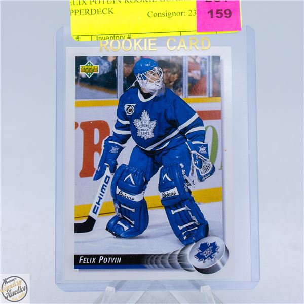 FELIX POTVIN ROOKIE GOALIE UPPERDECK