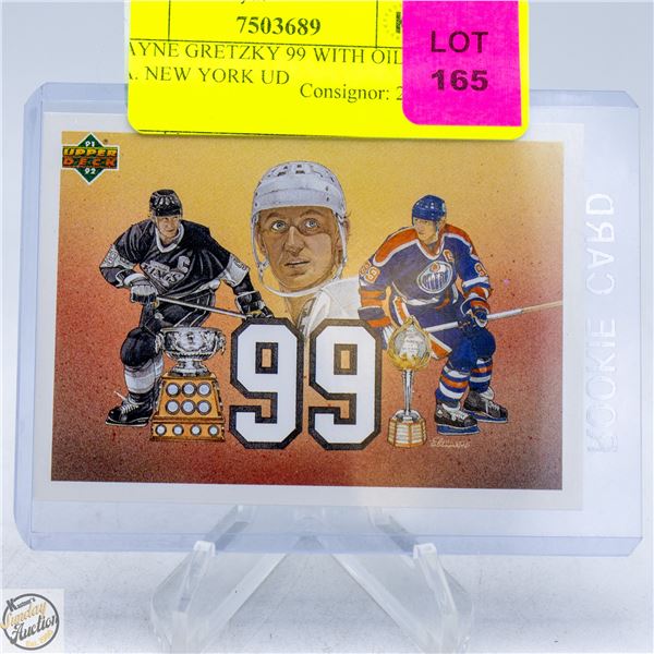 WAYNE GRETZKY 99 WITH OILERS L.A. NEW YORK UD