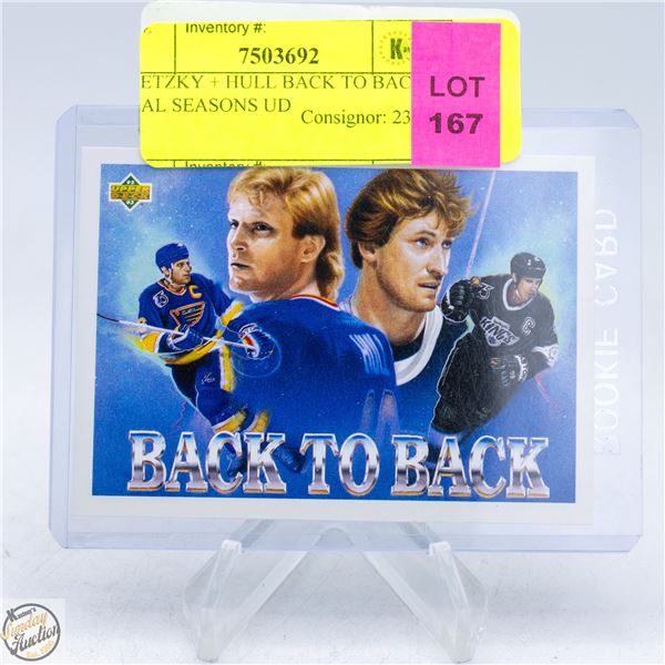 GRETZKY + HULL BACK TO BACK 50 GOAL SEASONS UD