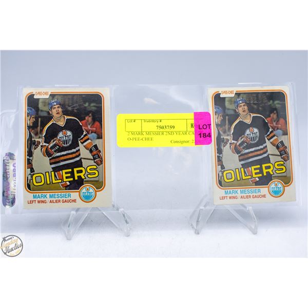 2 MARK MESSIER 2ND YEAR CARDS O-PEE-CHEE