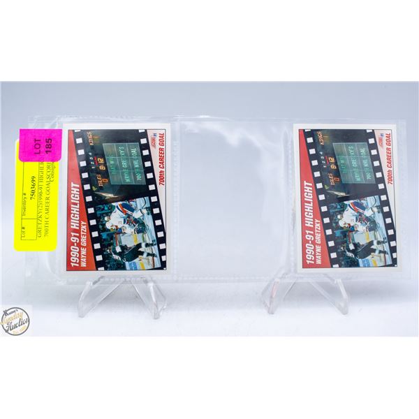 GRETZKY(2)1990-91 HIGHLIGHT 700TH CAREER GOALSCORE