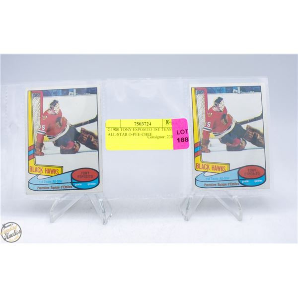 2 1980 TONY ESPOSITO 1ST TEAM ALL-STAR O-PEE-CHEE