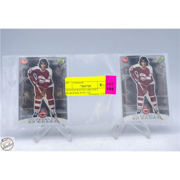 2 SEALED WAYNE GRETZKY PRE-ROOKIE POST UD