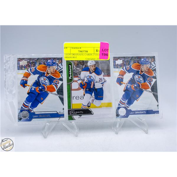 3 LEON DRAISAITL CARDS 2 UD & 1 PARKHURST