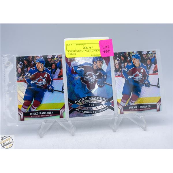 3 MIKKO RANTANEN UPPERDECK CARDS