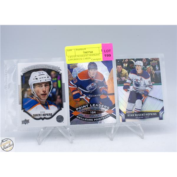 3 RYAN NUGENT HOPKINS UPPERDECK CARDS