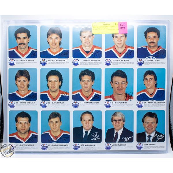 1985-86 UNCUT SHEET OILERS 2 WAYNE GRETZKYS