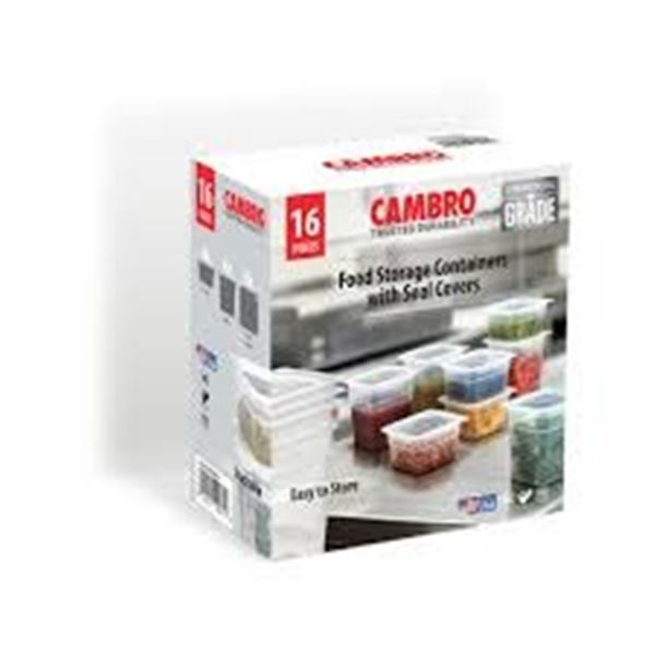 NEW 16 PIECES CAMBRO FOOD STORAGE CONTAINERS