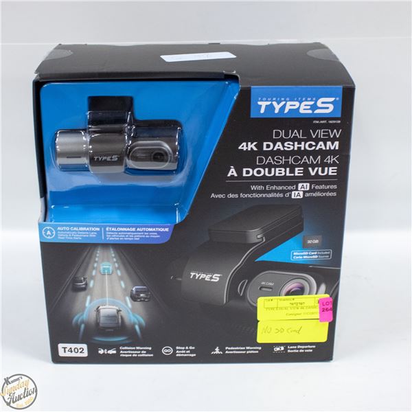TYPE S DUAL VIEW 4K DASHCAM