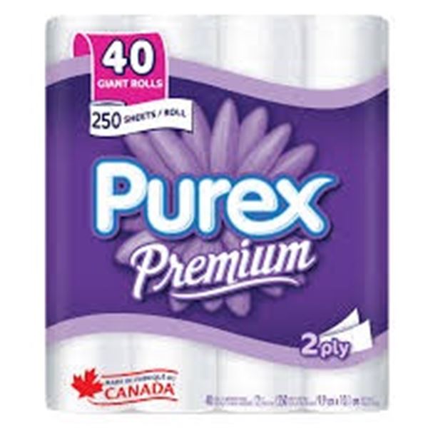 40 ROLLS PUREX PREMIUM BATHROOM TISSUE