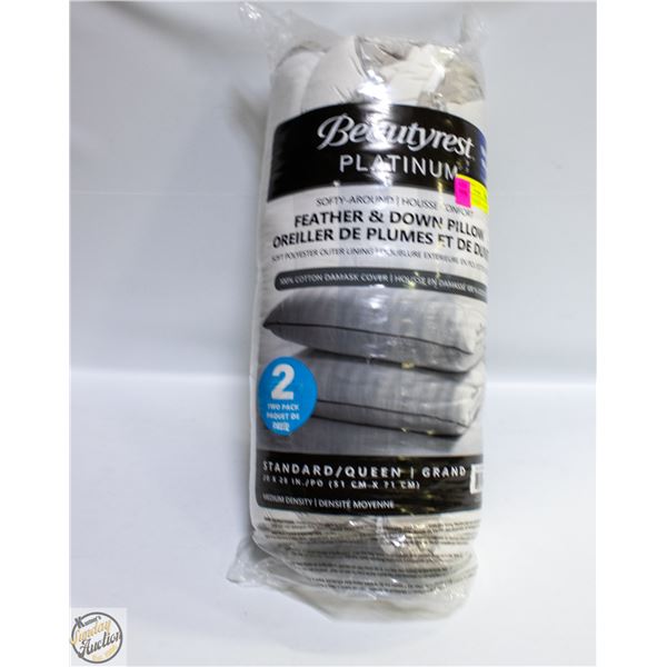 BEAUTYREST PLATINUM FEATHER & DOWN PILLOW 2PK