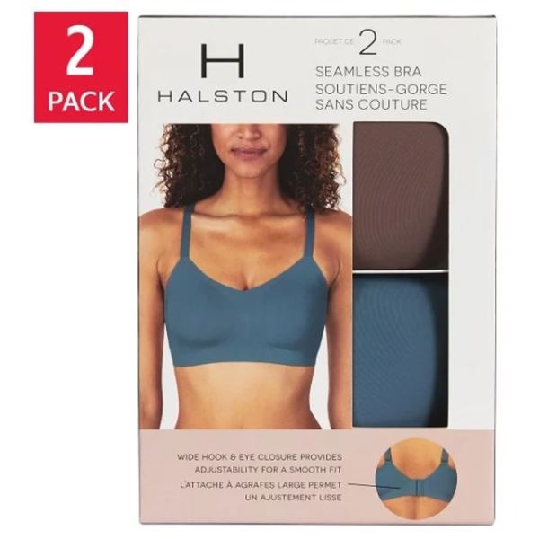 NEW HALSTON SEAMLESS BRA 2 PACK SIZE MEDIUM