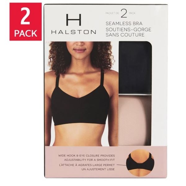 NEW HALSTON SEAMLESS BRA 2 PACK SIZE MEDIUM