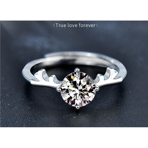 1 CT GRA CERTIFIED ANTLERS DESIGN ROUND BRILLIANT