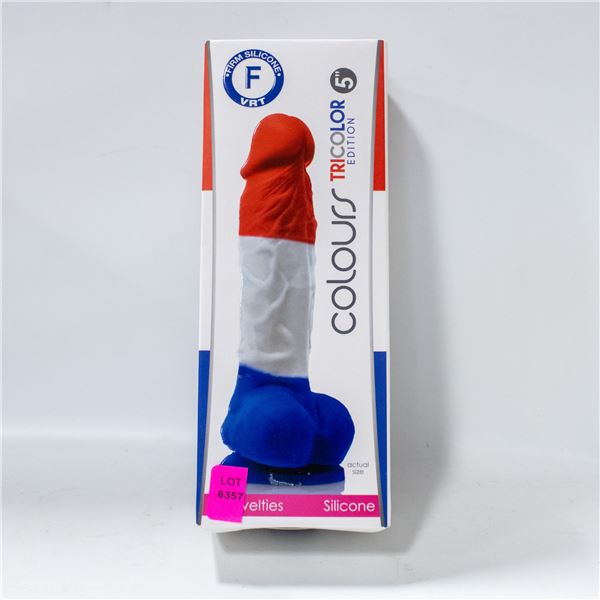 NEW COLOURS TRICOLOR EDITION 5" SUCTION CUP DILDO
