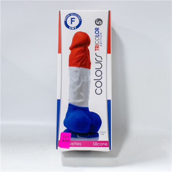NEW COLOURS TRICOLOR EDITION 5" SUCTION CUP DILDO