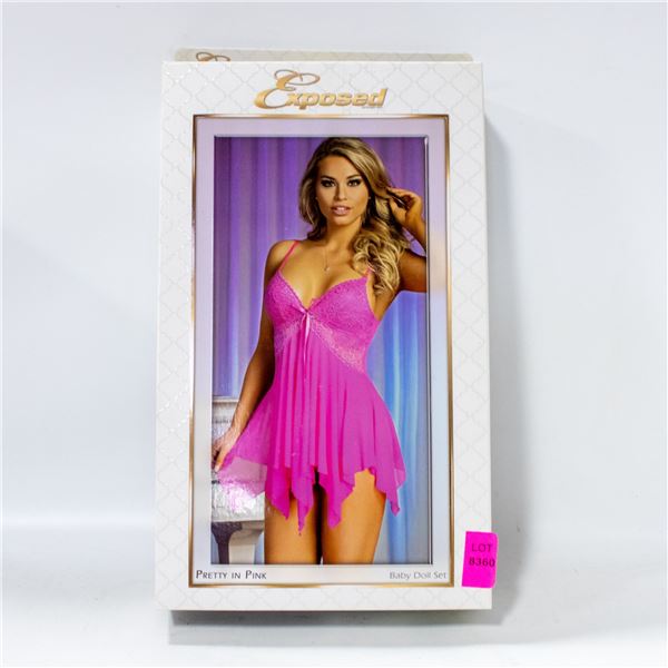 NEW PRETTY IN PINK SMALL SIZE BABYDOLL SET