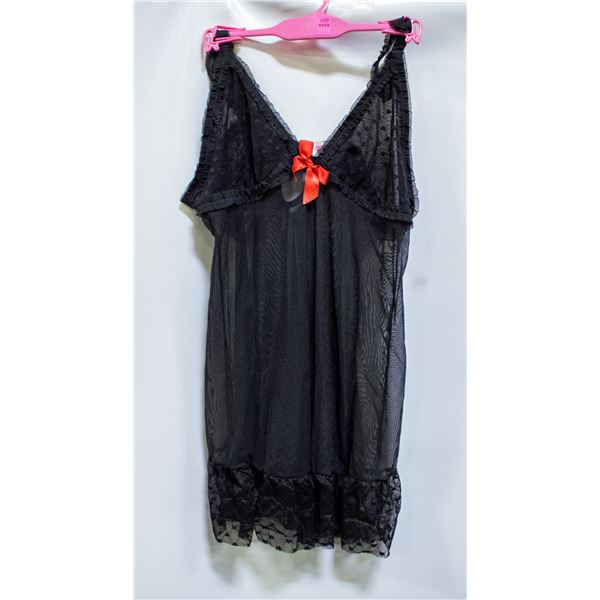 BLACK BABYDOLL SIZE "MED"