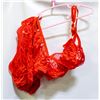 Image 1 : RED LACY BRA AND PANTIES SET SIZE UNKNOWN