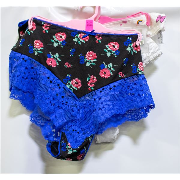 THREE PAIRS OF SIZE SMALL LACEY PANTIES