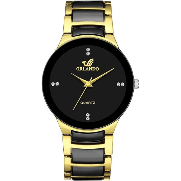 NEW ORLANDO BLACK GOLDEN LUXURY WATCH