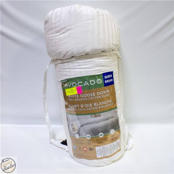 AVOCADO WHITE GOOSE DOWN DUVET QUEEN SIZED