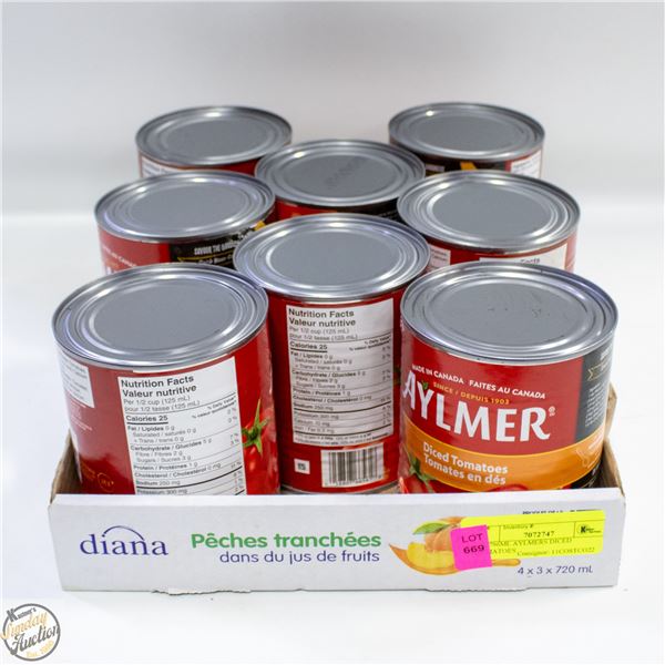 8 X 796ML AYLMERS DICED TOMATOES