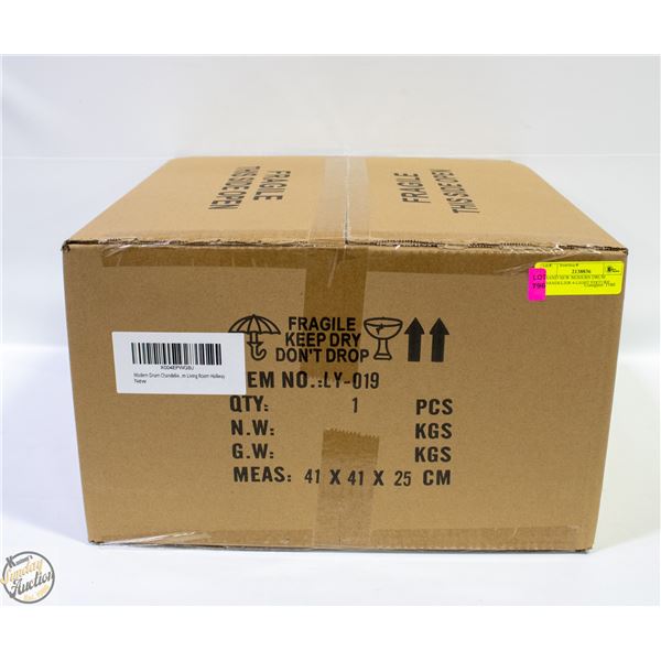 BRAND NEW MODERN DRUM CHANDELIER 4-LIGHT FIXTURE