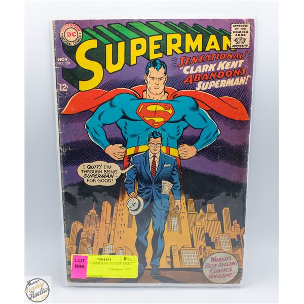 12 CENT SUPERMAN 201 KEY ISSUE