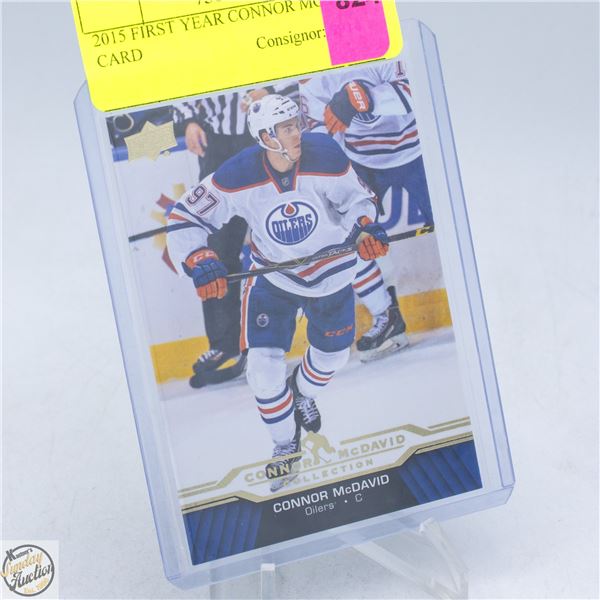 2015 FIRST YEAR CONNOR MCDAVID CARD