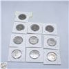 Image 2 : LOT OF 10 VINTAGE CANADIAN 50 CENT PIECES