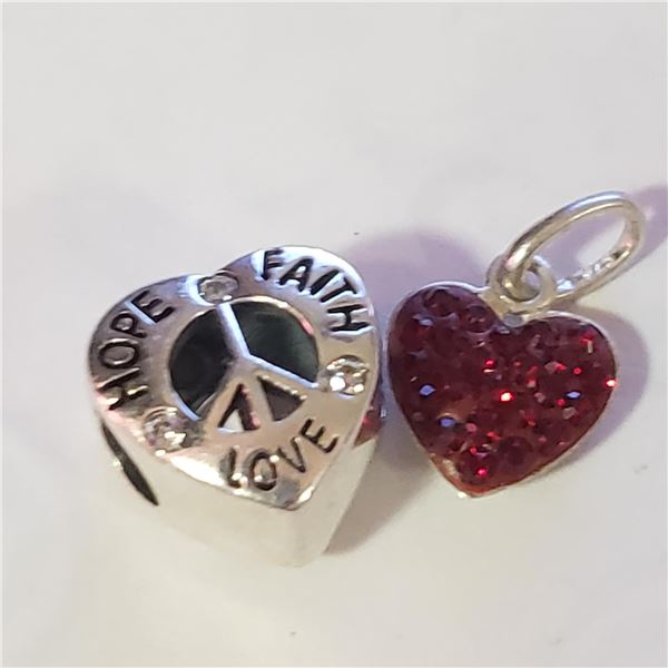 SILVER LOT OF 2 BEADS WEIGHT 3G