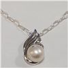 Image 1 : SILVER FRESHWATER PEARL CUBIC ZIRCONIA