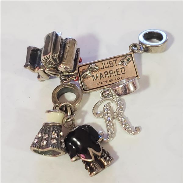 SILVER PACK OF 4 PANDORA BEADS WEIGHT 11G