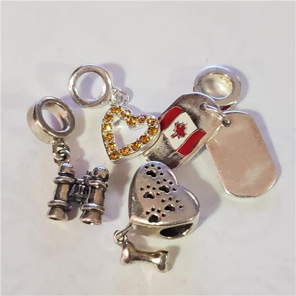 SILVER PACK OF 4 PANDORA BEADS WEIGHT 8.4G