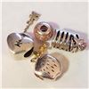 Image 1 : SILVER PACK OF 4 PANDORA BEADS WEIGHT 10.4G