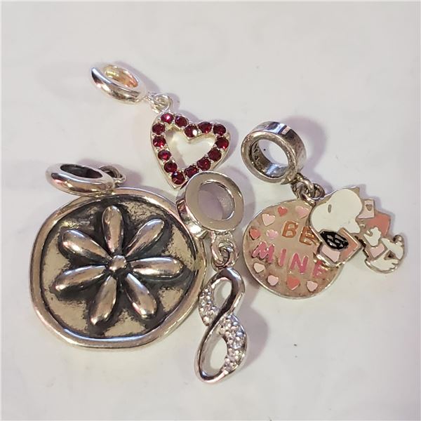 SILVER PACK OF 4 PANDORA BEADS WEIGHT 9.8G