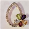 Image 1 : SILVER MULTI GEMSTONE PENDANT
