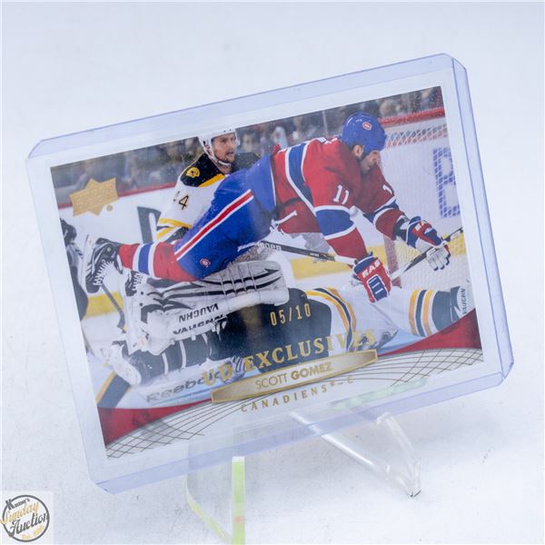 2011-12 UPPER DECK EXCLUSIVES SCOTT GOMEZ 05/10